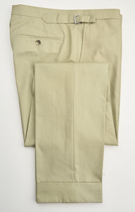 New SUITREVIEW Elmhurst Pebble Green Pure Cotton DB Suit - Size 38R, 40R