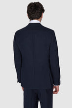 Load image into Gallery viewer, New SUITREVIEW Elmhurst Midnight Blue Pure Wool Open Weave DB Suit - Size 36R, 40R, 42R