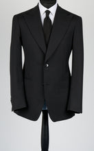 Load image into Gallery viewer, New SUITREVIEW Elmhurst  Black Pure Wool All Season Open Weave Suit - All Sizes Made To Order!