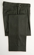 Load image into Gallery viewer, New SUITREVIEW Elmhurst Forest Green Pure Wool Flannel DB Suit - Size 38R, 40S, 42S, 42L, 44S, 44L, 48R  (Flat Front)