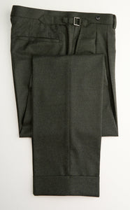 New SUITREVIEW Elmhurst Forest Green Pure Wool Flannel DB Suit - Size 38R, 40S, 42S, 42L, 44S, 44L, 48R  (Flat Front)