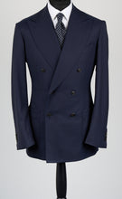 Load image into Gallery viewer, New SUITREVIEW Elmhurst Navy Pure Wool Super 150s Doppio Impuntura Luxury Suit - All Sizes Available!