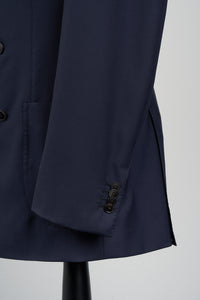 New SUITREVIEW Elmhurst Navy Pure Wool Super 150s Doppio Impuntura Luxury Suit - All Sizes Available!