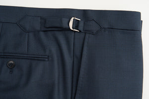 New SUITREVIEW Elmhurst Navy Check Pure Wool All Season Suit - Size 44R