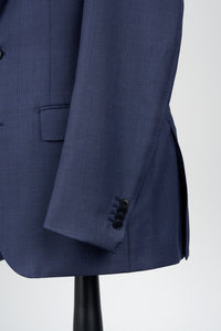 New SUITREVIEW Elmhurst Mid Blue Pure Wool Super 110s All Season Suit - Size 42R