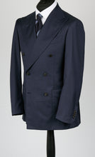 Load image into Gallery viewer, New SUITREVIEW Elmhurst Navy Blue Pure Wool Season Super 110s DB Suit - Size 40S and 42S