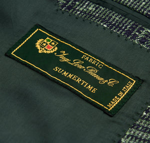 New SUITREVIEW Elmhurst Peak Green/Blue Check Wool, Silk, Linen Blazer - All Sizes Special Order