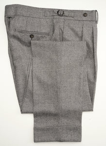 New Suitsupply Braddon Gray Houndstooth Pleated Pure Wool Super 120s Pants - Waist Size 34, 36, 38, 40