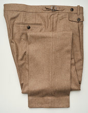 Load image into Gallery viewer, New Suitsupply Brentwood Brown Pure Circular Wool Flannel Pants - Waist Size 40
