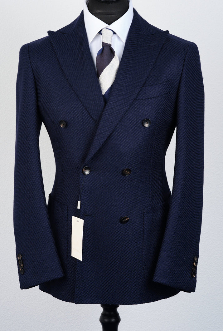 New Suitsupply Havana Navy Blue Pure Wool Unlined DB Blazer - Size 38R