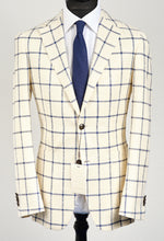 Load image into Gallery viewer, New SUITSUPPLY Havana Off White Check Silk, Linen, Wool Blazer - Size 38R