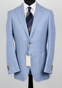 New Suitsupply Havana Light Blue Pure Wool Half Lined Blazer - Size 38R