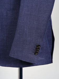 New Suitsupply Havana Blue/Purple Mohair, Silk, Wool, Linen Blazer - Size 38R