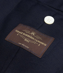 New Suitsupply Havana Navy Pure Wool Unlined DB Blazer - Size 38R