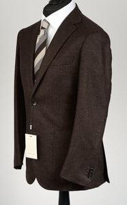 New Suitsupply Havana Dark Brown Check Pure Wool Half Lined Blazer - Size 44R and 46R