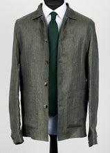 Load image into Gallery viewer, New Suitsupply Walter Mid Green Pure Linen Shirt Jacket - Size 40R (Final Sale)