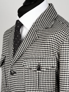 New Suitsupply Sahara Black Houndstooth Wool and Cashmere Safari Jacket - Size 42R