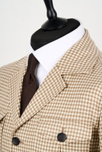 Load image into Gallery viewer, New Suitsupply Sahara Light Brown Houndstooth Wool and Cashmere Safari Jacket - All Sizes Available!