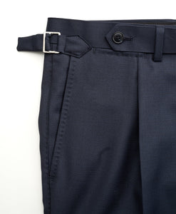 New SUITREVIEW Elmhurst Dark Navy Blue Pure Wool Super 110s Pants - Waist Size 38 and 40 (Single Pleat)