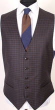 Load image into Gallery viewer, New Suitsupply Washington Brown Check Pure Wool Super 120s 3 Piece Suit - Size 38R