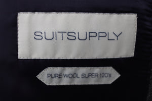New W. Tags SUITSUPPLY Washington Gray Plain 100% Wool 120s Suit - Size 46L