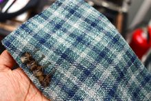 Load image into Gallery viewer, New W. Tags SUITSUPPLY Havana Blue/Green Check Cotton, Linen and Silk Blazer - Size 38R