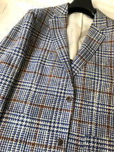 Load image into Gallery viewer, New With Tags SUITSUPPLY HAVANA Blue Check Silk and Cotton Blazer - Size 46S