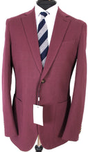 Load image into Gallery viewer, NWT Suitsupply Havana Burgundy 100% Cotton Seersucker Suit - Size 40S