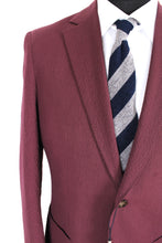 Load image into Gallery viewer, NWT Suitsupply Havana Burgundy 100% Cotton Seersucker Suit - Size 40S