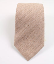 Load image into Gallery viewer, New With Tags SUITSUPPLY Light Brown Plain Silk, Linen and Cotton Tie