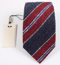 Load image into Gallery viewer, New With Tags SUITSUPPLY Navy Red Stripe 100% Silk Tie