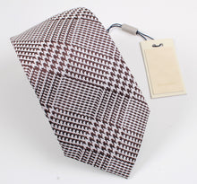 Load image into Gallery viewer, New With Tags SUITSUPPLY Brown Houndstooth Check 100% Silk Tie