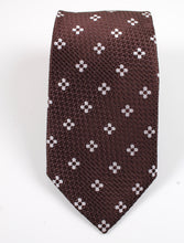 Load image into Gallery viewer, New With Tags SUITSUPPLY Brown Flower 100% Silk Tie