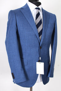 New Suitsupply Lazio  Blue Plain 100% Wool Suit - Size 36R, 38R, 40R and 44R (Low Price)