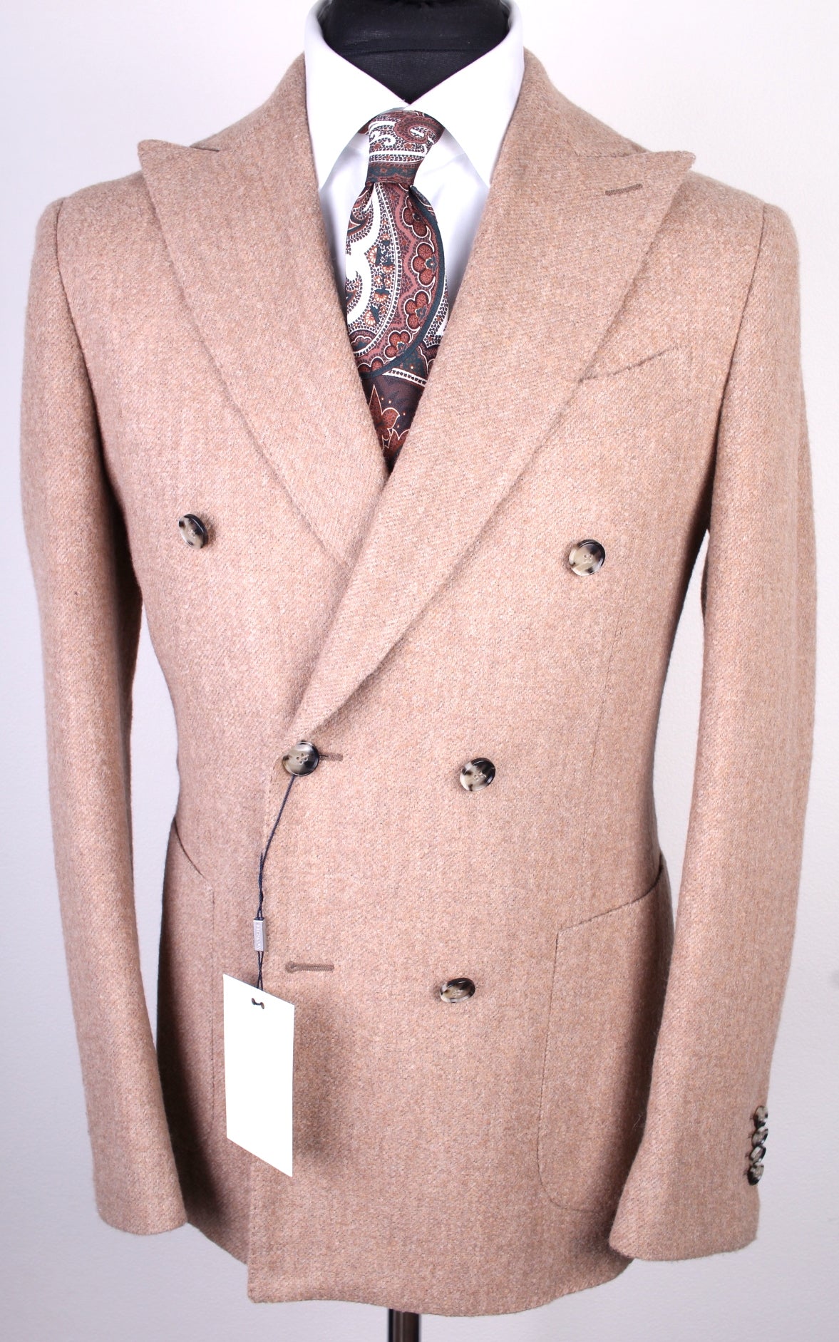 New Suitsupply Havana Light Brown Alpaca DB Ferla Blazer - Size 38R
