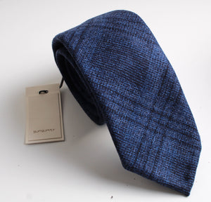 New SUITSUPPLY Navy Plain Pure Wool Tie