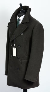 New Suitsupply Phoenix Green Pure Wool DB Coat - Size 46R