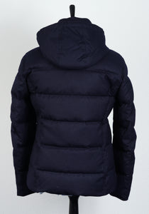 New Suitsupply Orlando Navy Blue Wool and Polyurethane Down Jacket - Size 40R and 42R