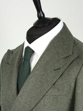 Load image into Gallery viewer, New Suitsupply Lavello Patch Mid Green Circular Wool Flannel DB Coat - Size 36R and 38R