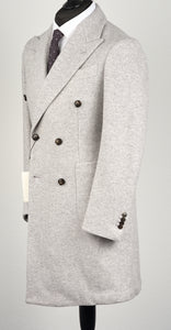 New Suitsupply Lavello Light Gray Pure Wool Unlined DB Coat - Size 36R