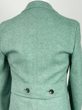 Load image into Gallery viewer, New Suitsupply Lavello Green/Teal Herringbone Pure Wool DB Coat - Size 38R