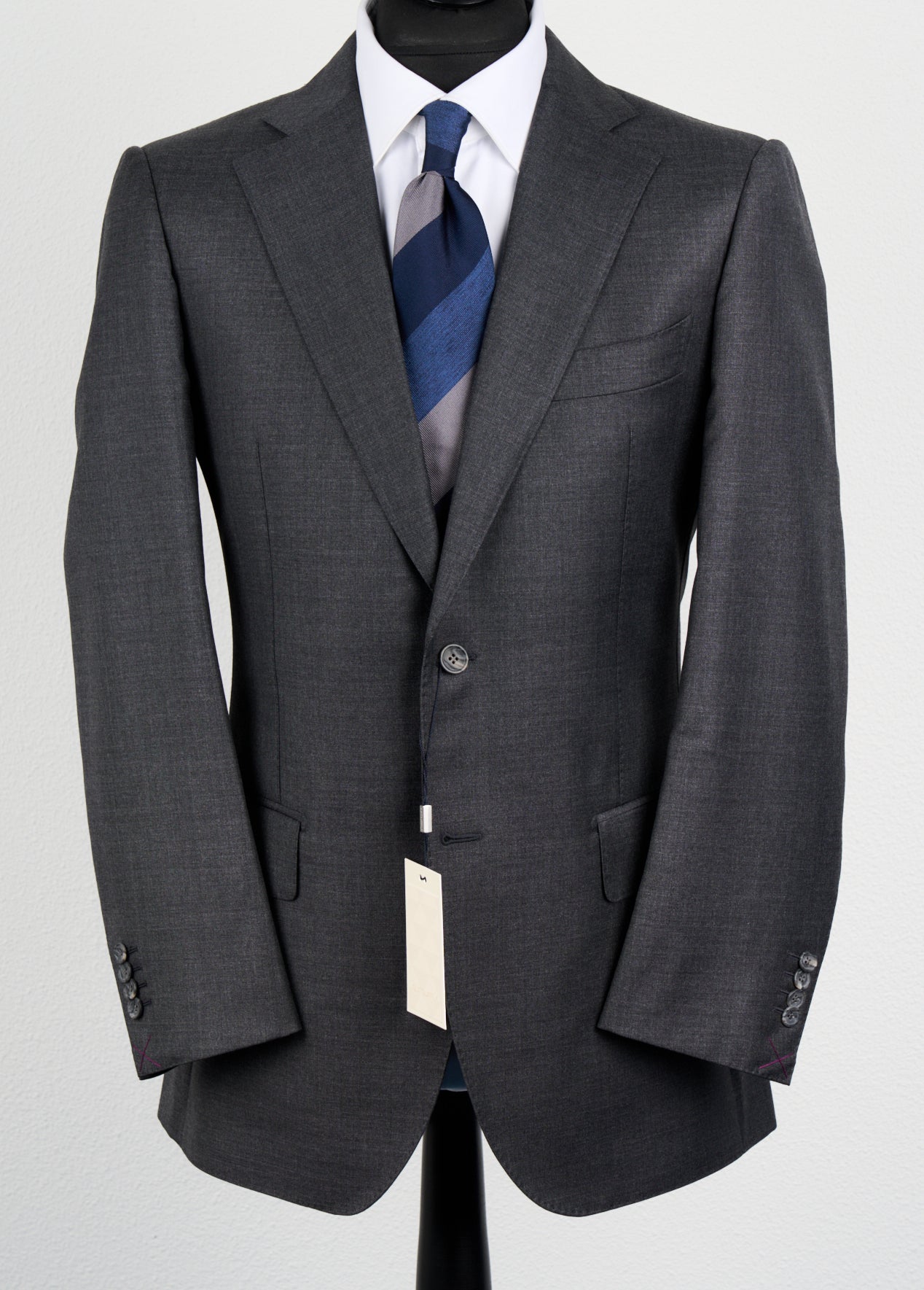 New Suitsupply Lazio Dark Gray Pure Wool All Season Suit - Size 38S, 42R, 42L, 44R, 46L