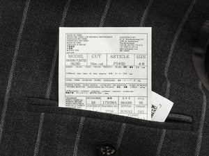 New SUITSUPPLY Havana Gray Stripe Pure Wool Suit - Size 38R (Final Sale)