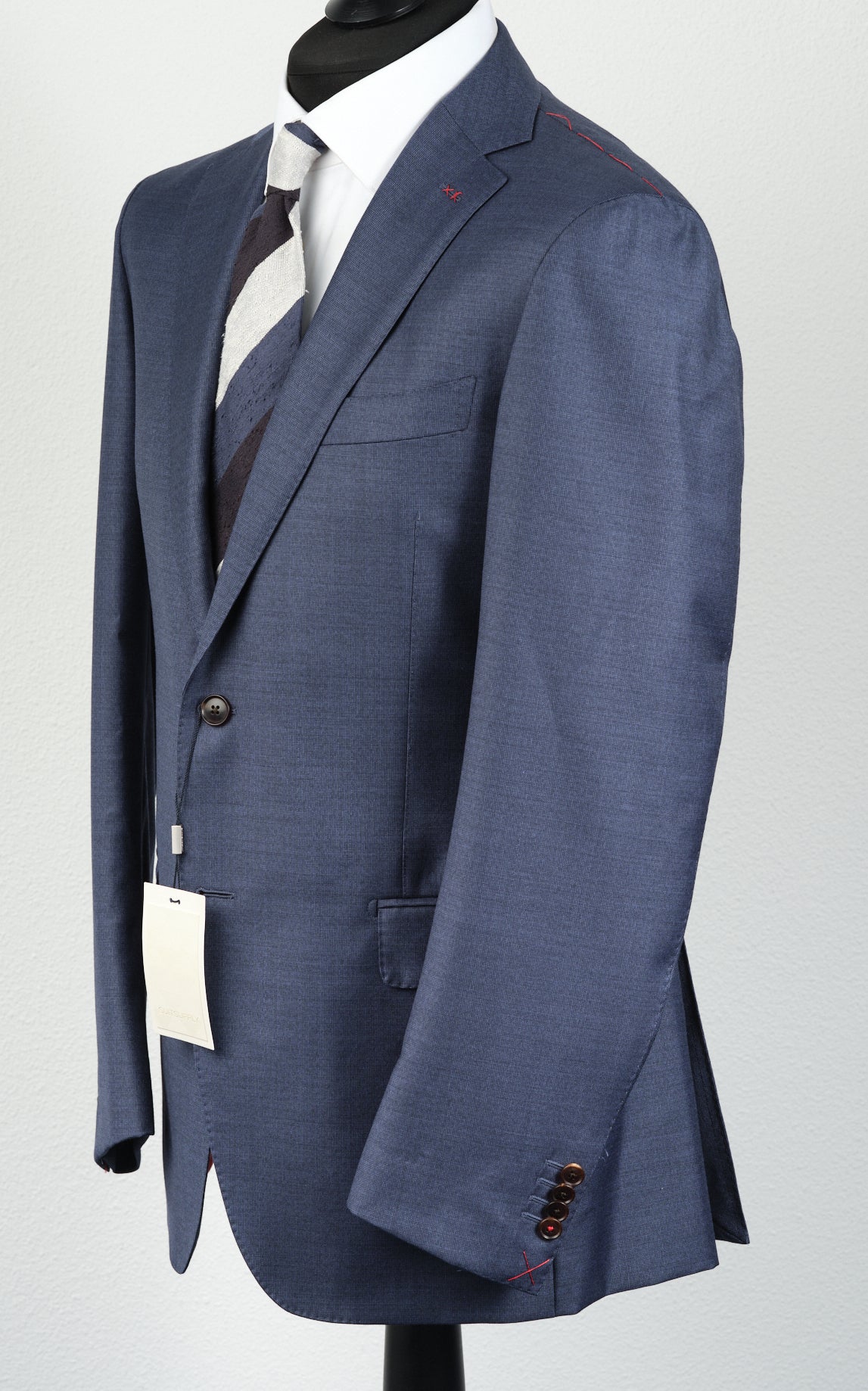 New Suitsupply Sienna Mid Blue Pure Wool Super 130s Suit - Size 