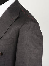 Load image into Gallery viewer, New Suitsupply JORT Dark Gray Wool and Silk All Season Full Canvas DB Suit - Size 36R