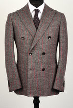 Load image into Gallery viewer, New Suitsupply Havana Gray/Red Stripe 39 Percent Alpaca DB Suit - Size 40R