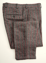 Load image into Gallery viewer, New Suitsupply Havana Gray/Red Stripe 39 Percent Alpaca DB Suit - Size 40R