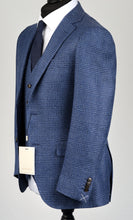 Load image into Gallery viewer, New Suitsupply Lazio Mid Blue Check Wool/Linen 3 Piece Suit - Size 34R, 36R