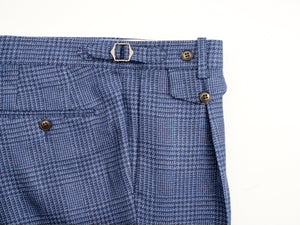 New Suitsupply Lazio Mid Blue Check Wool/Linen 3 Piece Suit - Size 34R, 36R