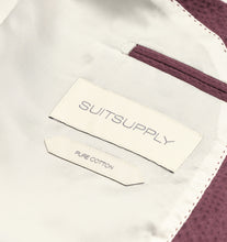 Load image into Gallery viewer, New Suitsupply Havana Light Burgundy Pure Cotton Suit - Size 36R
